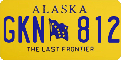 AK license plate GKN812