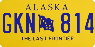 AK license plate GKN814