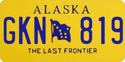AK license plate GKN819