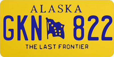 AK license plate GKN822