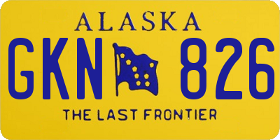 AK license plate GKN826