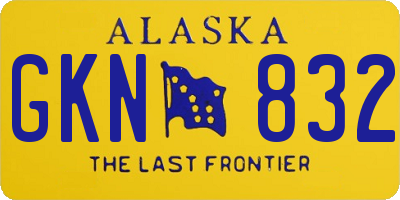 AK license plate GKN832