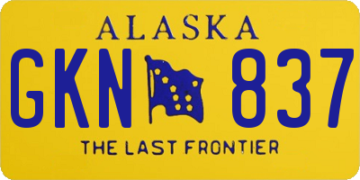 AK license plate GKN837