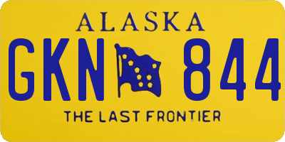 AK license plate GKN844