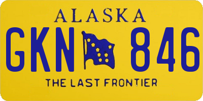 AK license plate GKN846