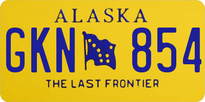 AK license plate GKN854