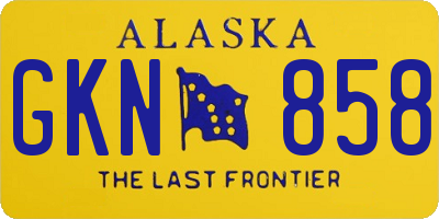 AK license plate GKN858