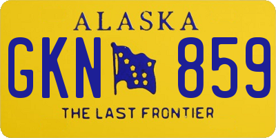 AK license plate GKN859