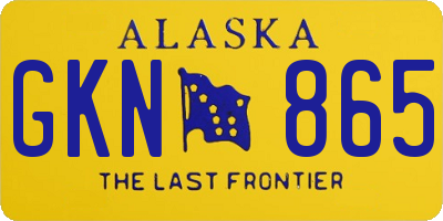 AK license plate GKN865