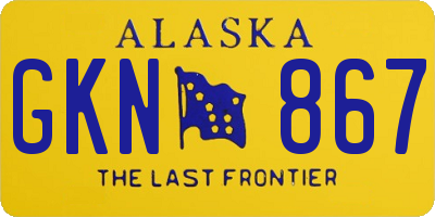 AK license plate GKN867