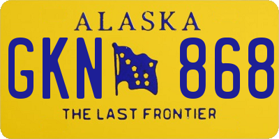 AK license plate GKN868