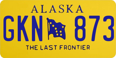 AK license plate GKN873