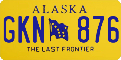 AK license plate GKN876