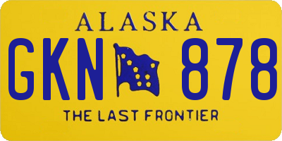 AK license plate GKN878