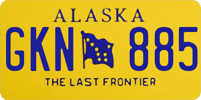 AK license plate GKN885