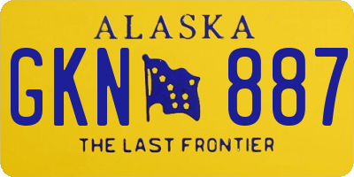 AK license plate GKN887
