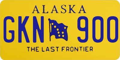 AK license plate GKN900