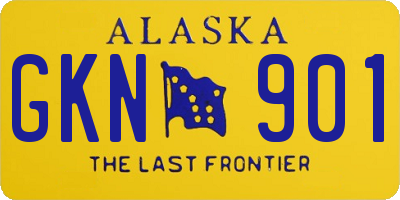 AK license plate GKN901