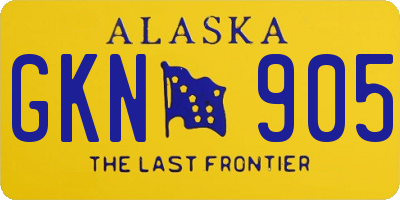 AK license plate GKN905