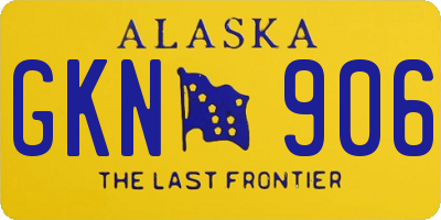 AK license plate GKN906