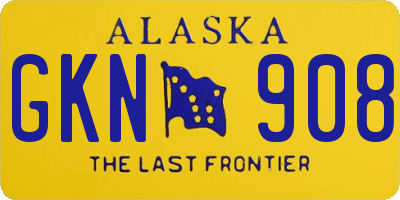 AK license plate GKN908