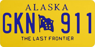 AK license plate GKN911