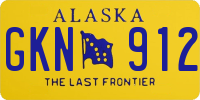 AK license plate GKN912