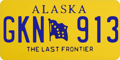 AK license plate GKN913