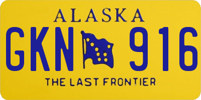 AK license plate GKN916