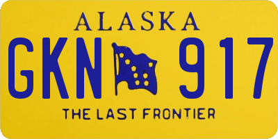 AK license plate GKN917
