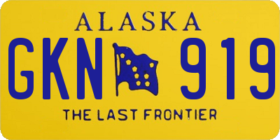 AK license plate GKN919