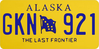 AK license plate GKN921