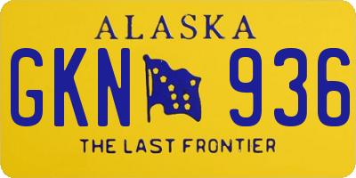 AK license plate GKN936