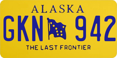 AK license plate GKN942