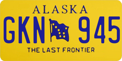 AK license plate GKN945