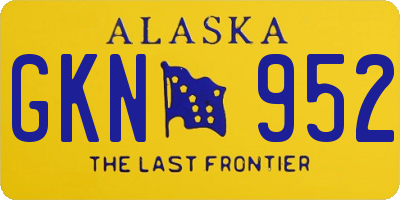 AK license plate GKN952