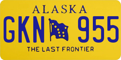 AK license plate GKN955