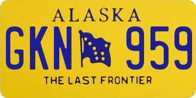 AK license plate GKN959
