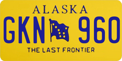 AK license plate GKN960