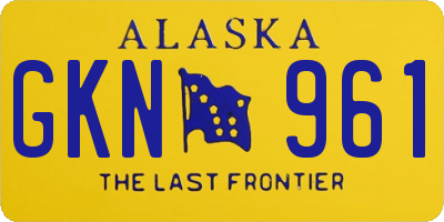 AK license plate GKN961