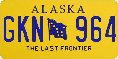 AK license plate GKN964