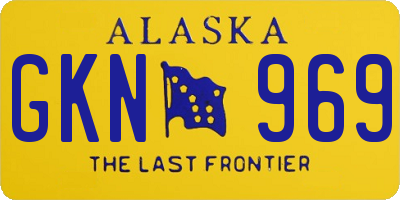 AK license plate GKN969