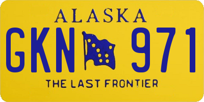 AK license plate GKN971