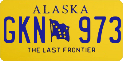 AK license plate GKN973