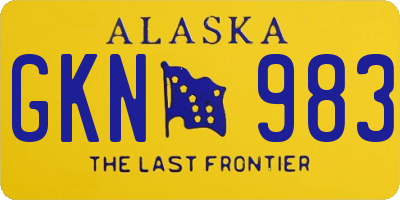 AK license plate GKN983