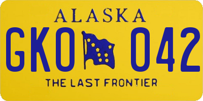 AK license plate GKO042