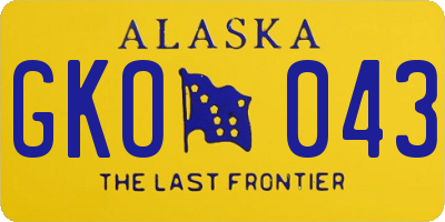 AK license plate GKO043