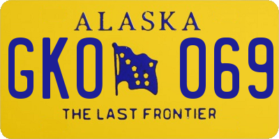 AK license plate GKO069