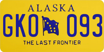 AK license plate GKO093