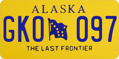 AK license plate GKO097